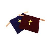 OFFSCH 2pcs Dedication Bag Church Offering Bag with Handles Church Offering Baskets First Communion Baptism Party Decorations