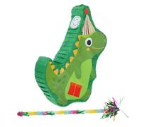 OFFSCH 2Pcs Dinosaur Pinata Party Set with Tassel Bat, 3D Green Dinosaur Pinata Decoration for Birthday and Festival Celebrations