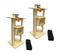OFFSCH 2pcs DIY Elevator Making Kit for Science Experiment for Learning Educational Wooden Puzzle Enhancing Logical Thinking and Problem-solving Skills Creative Stem Craft Project