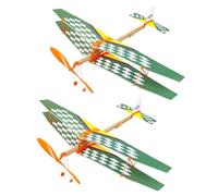 OFFSCH 2pcs DIY Rubber Band Glider Kit Educational for Boys Model Aircraft Puzzle Set to Develop Creativity and Logical Thinking Safe Craft Materials with Random Colors Random Color