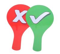 OFFSCH 2pcs Double-sided Classroom Voting Paddles Quick Response Handheld Answer Boards with Red and Green Sides Plastic Teaching Paddle Boards for Teachers Students Interactive Learning