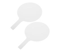 OFFSCH 2Pcs Double Sided Dry Erase Whiteboard Paddles for Classroom Teaching Handheld Round Boards with Smooth Erase Surface Student Answer Tools for Office and School
