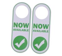 OFFSCH 2pcs Dual Side Do Not Disturb Door Hanger Sign Sturdy PVC Office Hotel Door Knob Tag Eye Catching Reminder for Privacy Clubs Workspaces