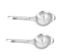 OFFSCH 2pcs Fine Mesh Stainless Steel Tea Strainer with Long Handle Mini Matcha Sifter for Loose Leaf Tea Spices and Powdered Sugar Heat Resistant Compact for Travel and Single Cup