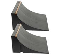 OFFSCH 2pcs Finger Skateboard Ramp: Mini Skate Park Props Finger Toy Board Obstacle, Miniature Skateboard Field Replacement for Training