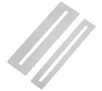 OFFSCH 2pcs Fretboard Guard and Protector for Guitar Bass Mandolin Ukulele - Stainless Steel Luthier Tool for Fret Removal Polishing and Fingerboard Protection (Silver)