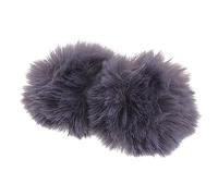 OFFSCH 2pcs Grey Lavalier Microphone Wind Screen Cover 1cm Furry Mic Windscreen Muff for Podcasting and Recording Compatible Most Clip-on Mics
