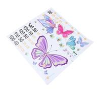 OFFSCH 2Pcs Growth Chart Sticker Height Decal for Room Nursery Wall Decoration, Colorful Insect Pattern with Adhesive Backing Suitable for Living Room and Kindergarten