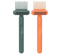OFFSCH 2pcs Hair Brush Cleaner Comb Rake Tool for Removing Hair from Bristles, Easy to Clean Pp Material, Suitable for Daily Hairbrush Maintenance and Detangling