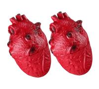 OFFSCH 2pcs Halloween Scary Prank Toys Simulation Fake Human Organ Decorative Heart Prop Bloody Organ Fake Hearts for Halloween Party Decorations Models Party Accessories