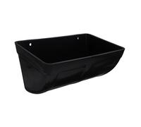 OFFSCH 2pcs Hanging Chicken and Goat Feeder Trough Durable Black Feeding Container with Clips and Screws High Capacity Poultry Waterer for Ducks Geese and Livestock