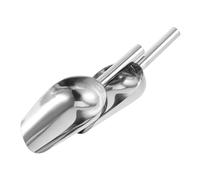 OFFSCH 2pcs Heavy Duty Stainless Steel Ice Scoops with Smooth Edges Non Slip Handle Multipurpose Kitchen Tools for Beans Flour Grains and Ice Cubes
