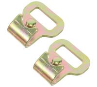 OFFSCH 2pcs Heavy Duty Steel Flat Metal Hooks for Ratchet Tie down Straps, Compact and Versatile Trailer Use, 0.8 Ton Load Capacity for Pickup Bed Loads and Flatbed Truck Cargo