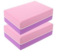 OFFSCH 2pcs High Density Eva Foam Yoga Blocks for Beginners, Lightweight and Comfortable Non-slip Yoga Bricks Providing Reliable Stability for Pilates and Dance Stretching Exercises