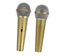 OFFSCH 2pcs Lightweight Fake Microphone Props Plastic Mics for Stage Performances Party Decorations and Music Role Play