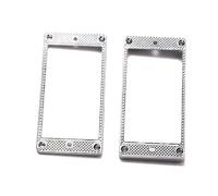 OFFSCH 2pcs Metal Humbucker Pickup Mounting Ring Frame Set Silver and Black Electric Guitar Accessory Compatible Arch Tops