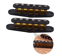 OFFSCH 2pcs Metal Humbucker Slug Bobbin Covers for Electric Guitar, Lightweight and Elegant Pickup Bobbin Accessories, DIY Parts for Guitarists Or Luthiers in Black