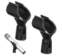 OFFSCH 2pcs Microphone Mount Clip Mic Holder Mic Clamp Shock Mount for Stand Desk Gaming Secure Hold Easy Operation