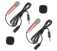 OFFSCH 2pcs Mini Microphone Portable Vocal Microphones for Phone and Laptop Tiny Mic for Singing Suitable for Podcasting Interviewing Video Blogging No External Power Required Compact Design
