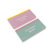 OFFSCH 2Pcs Mini Pocket Notepad for Students - Small Portable Daily Schedule Planner Notebook, 9.82X3.14 Blue and Pink Journal for School and University Planning