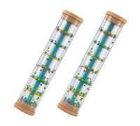 OFFSCH 2Pcs Musical Rain Stick Sensory Instrument with Beads for Auditory Development and Imaginative Play for Indoor Outdoor Use and Birthday Gifts