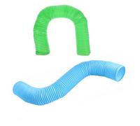 OFFSCH 2pcs Plastic Small Animal Tunnel with Hamster Hiding Spot, Foldable Ferret Tube Resistant to Damage, Suitable for Home and Outdoor Use