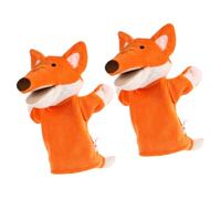 OFFSCH 2pcs Plush Fox Hand Puppets for Cartoon Animal Puppet for Storytelling and Parent Interaction Soft S Hand Set