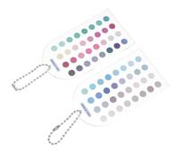 OFFSCH 2pcs Portable Acrylic Color Analysis Template Cards for Summer Makeup and Skin with Beaded Chain, Efficient Seasonal Palette Guide for Daily Beauty Reference and Outfit