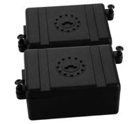 OFFSCH 2pcs Rc Crawler Receiver Box Hard Plastic Protective Case for Scale Rc Car Electronics Upgrade Accessories Black
