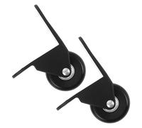 OFFSCH 2pcs Replacement L-shaped Caster Wheels for Trolley Bag and Luggage with Double Bearing Structure, Plastic and Rubber Material, Effortless Installation for Frequent Gig Use