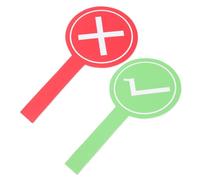 OFFSCH 2Pcs Reusable Classroom Answer Paddles Handheld Voting Boards with Red and Green Check for Teaching Game Judging Teacher Student Interaction