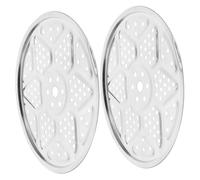 OFFSCH 2Pcs Rustproof Stainless Steel Canner Rack Steaming Plate for Pressure Cooker and Electric Rice Cooker Kitchen Supplies for Steamed Fish Veggies Tamales and More