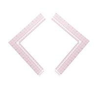 OFFSCH 2pcs Shaped Clothing Design Ruler with Clear Scale Plastic Sewing Measuring Tool for Pattern Making and Tailoring Accurate Right Angle Square for Precise Garment Drafting