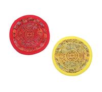 OFFSCH 2pcs Singing Bowl Cushion Mat Sound Bowl Pad Buddhist Ritual Instrument Meditation Cushion for Yoga