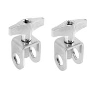 OFFSCH 2pcs Standard Cowbell Clamp Mounting Bracket Adjustable Drum Kit Holder and Easy to Install for Bass Drum and Cowbell Expansion Clamping Force for Versatile Use