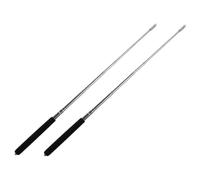 OFFSCH 2pcs Telescoping Stainless Steel Teachers Pointer Stick with Non-reflective Black Tip Extendable Handheld Whiteboard Presenter for Classroom Teaching and Presentations