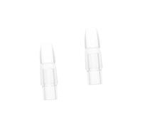 OFFSCH 2pcs Transparent Soprano Saxophone Professional Flute Mouthpiece Flat Sax Design for Students and Beginners for Practice and Decoration