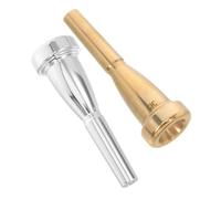 OFFSCH 2pcs Trumpet Metal Mouthpiece Cornet Beginner Replacement Parts Musical Instrument Accessories for Playing Performance