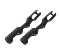 OFFSCH 2pcs Violin Bow Grip Corrector Posture Trainer Small Size 1/8-1/10 Black Rubber Violin Bow Tool Teaching Aid Practice Accessory for Beginners