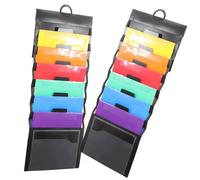OFFSCH 2Pcs Wall Mounted File Storage Organizer Foldable Document Holder for Office Material Space Saving Design for Files and Hanging Storage
