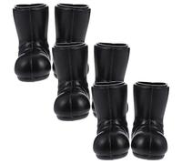 OFFSCH 3 Pairs Mini Santa Claus Boots Model, Tiny Plastic Christmas Boots Decoration for Dollhouse Accessories, Festival Desktop Decor and Miniature Shoes Adornments