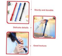 OFFSCH 3 Sets Clarinet Instrument Abs Lightweight Wind Instrument for Beginner Practice German Fingering Recorder with Clear Gentle Sound for Early Music Education Portable Red Black Blue