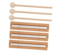 OFFSCH 3 Sets Wooden Hand Chimes with Mallet for Meditation and Yoga Compact Portable Musical Bells for Classroom Mindfulness Relaxation and Focus Clear Tone Instruments for Spiritual