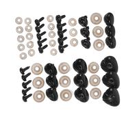 OFFSCH 30 Pcs Plastic Safety Eyes with Washers for Doll Making Animal Nose Accessories for Stuffed Animals Secure Attachment DIY Craft Supplies for Amigurumi