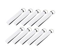 OFFSCH 30 Pcs White Long Strip Key Chains Practical Car Key Rings Convenient for Bags Purses Backpacks Heat Transfer Sublimation Compatible