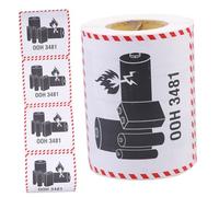 OFFSCH 300pcs Lithium Battery Shipping Warning Labels Caution Stickers for Safe Transport of Lithium-ion Batteries with Fire Alert