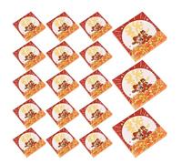 OFFSCH 30Pcs Fortune God Cartoon Adhesive Notes Cute Self-Adhesive Memo Pads for Students and Workers Holiday Stationery Winter New Year Note Taking Pads