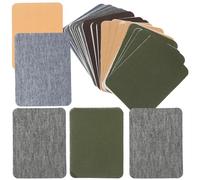 OFFSCH 30pcs Iron-on Imitation Denim Cloth Patches Rectangular Appliques for Jeans Knee Elbow Repair and Clothing Decoration, Cuttable Fabric Patches for Sweaters and T-Shirts