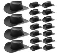 OFFSCH 30Pcs Miniature Cowboy Hats DIY Doll Hats for Parties Adorable Tiny Decorations for Cake Toppers Crafts and Dollhouse