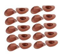 OFFSCH 30Pcs Miniature Cowboy Hats for Dolls Adorable Tiny Hats for Party Craft Projects Lightweight and Dollhouse Decoration for DIY Creations